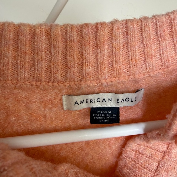 American Eagle Coral Cropped  cardigan size M - Picture 5 of 5